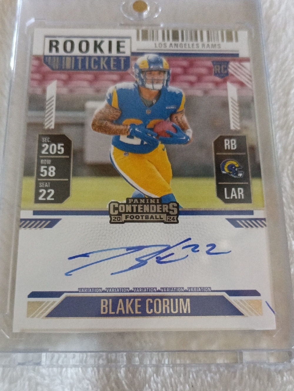 Panini Contenders Blake Corum Rookie Ticket - Blue & Gold #112